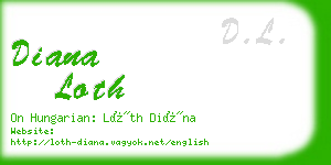 diana loth business card